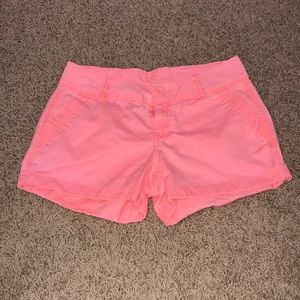 Neon cuffed shorts